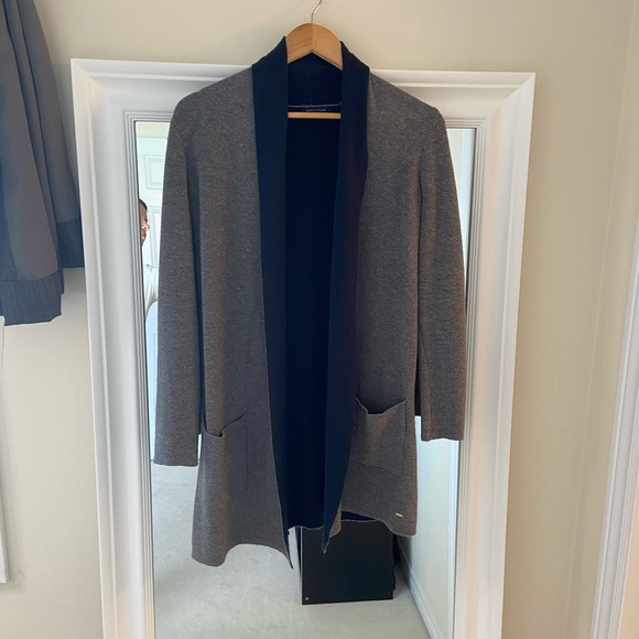 XS Tommy Hilfiger Grey/Navy Cardigan - Picture 7 of 8